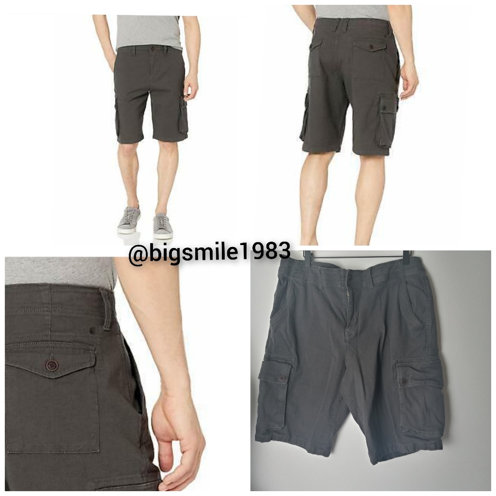 LUCKY BRAND DARK GRAY COTTON CARGO SHORTS SZ36